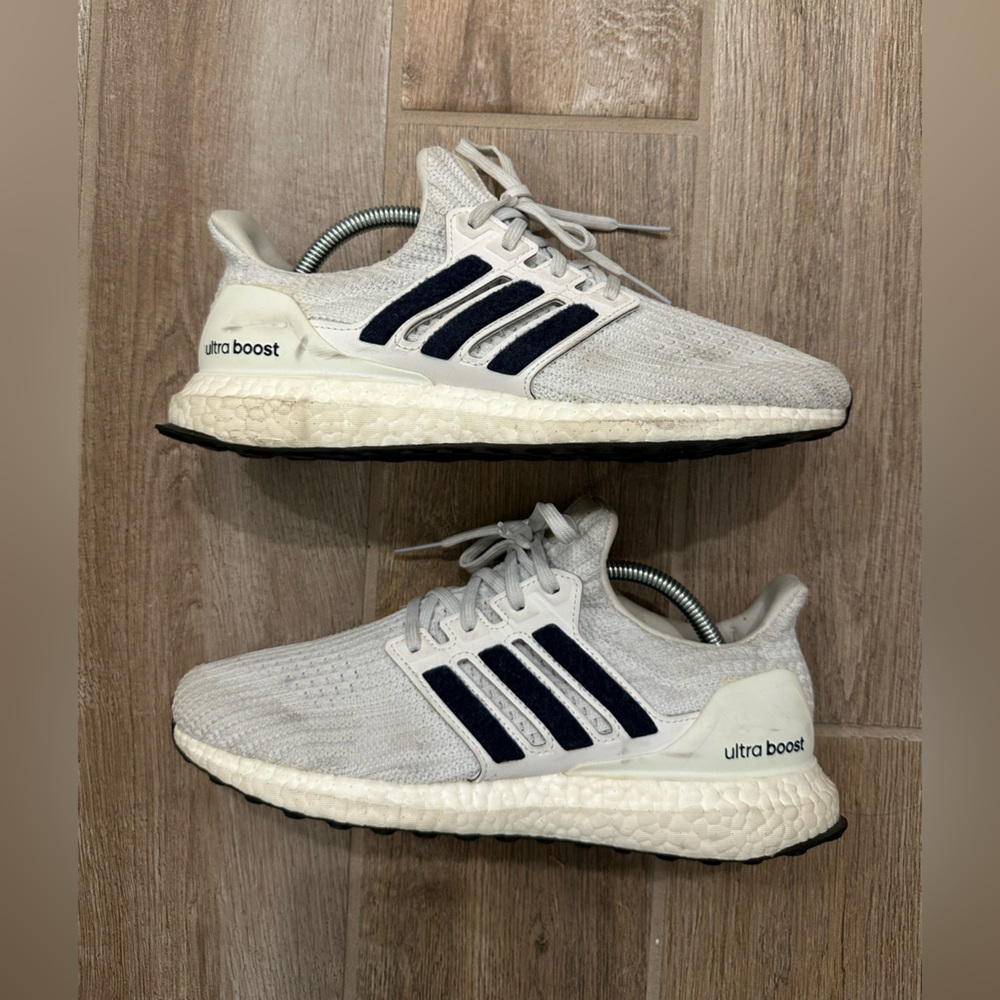 Adidas Ultraboost Cream and Navy Running Shoes
